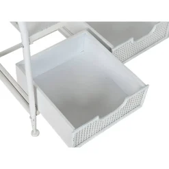 Perchero Recibidor de Metal Color Blanco con Almacenamiento MB-212460