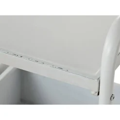 Perchero Recibidor de Metal Color Blanco con Almacenamiento MB-212460