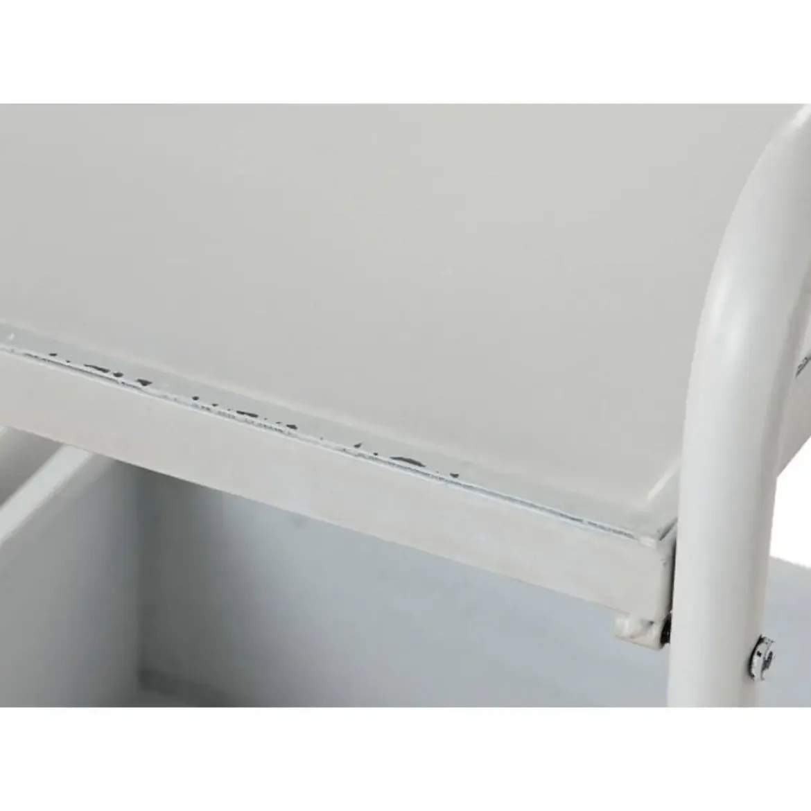 Perchero Recibidor de Metal Color Blanco con Almacenamiento MB-212460