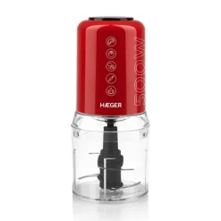 Picadora Eléctrica de 500W en Color Rojo HAEGER CHOP MASTER CH50W009A