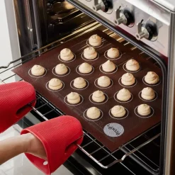 Pinza de Cocina Silicona Platino Resistente Roja LEKUE 884764