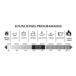Placa inducción portátil Jata 2100W 1 fuego VIN145