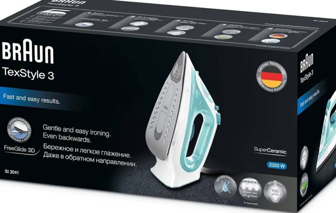 Plancha a Vapor 2350W con Suela Cerámica BRAUN SI3041GR