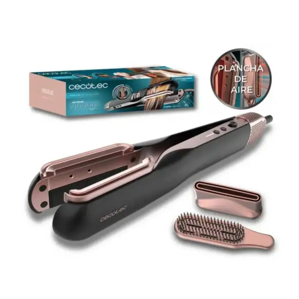Plancha de Pelo con 2 Cabezales Ritual Care Aier Lisse Black A01_EU01_100158 CECOTEC