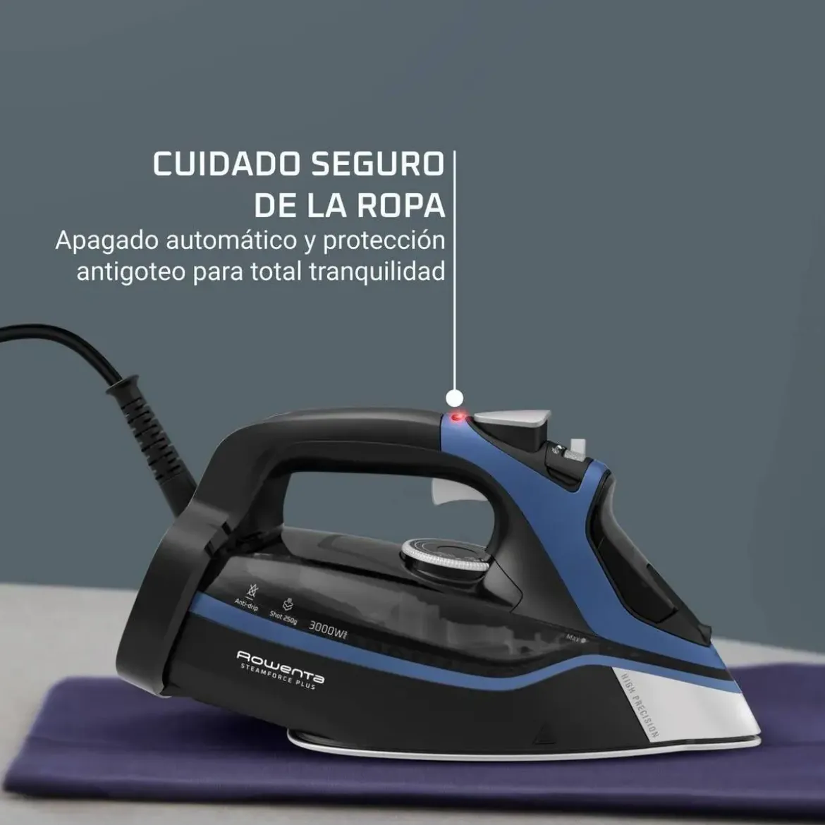 Plancha Rowenta 3000W Vapor 250g/min Microsteam DW9411D1