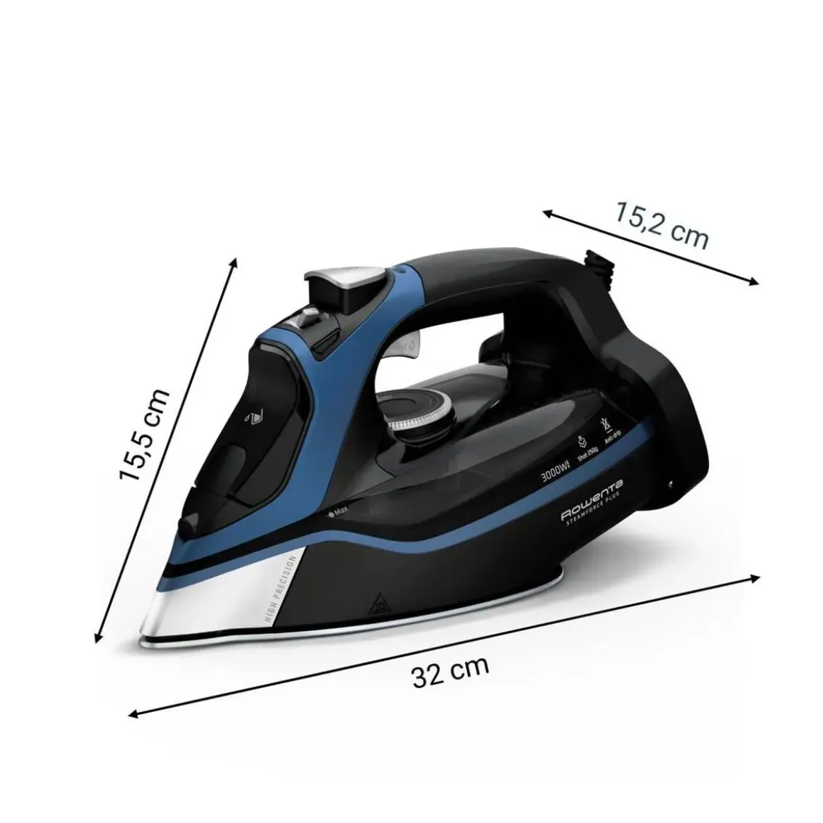 Plancha Rowenta 3000W Vapor 250g/min Microsteam DW9411D1