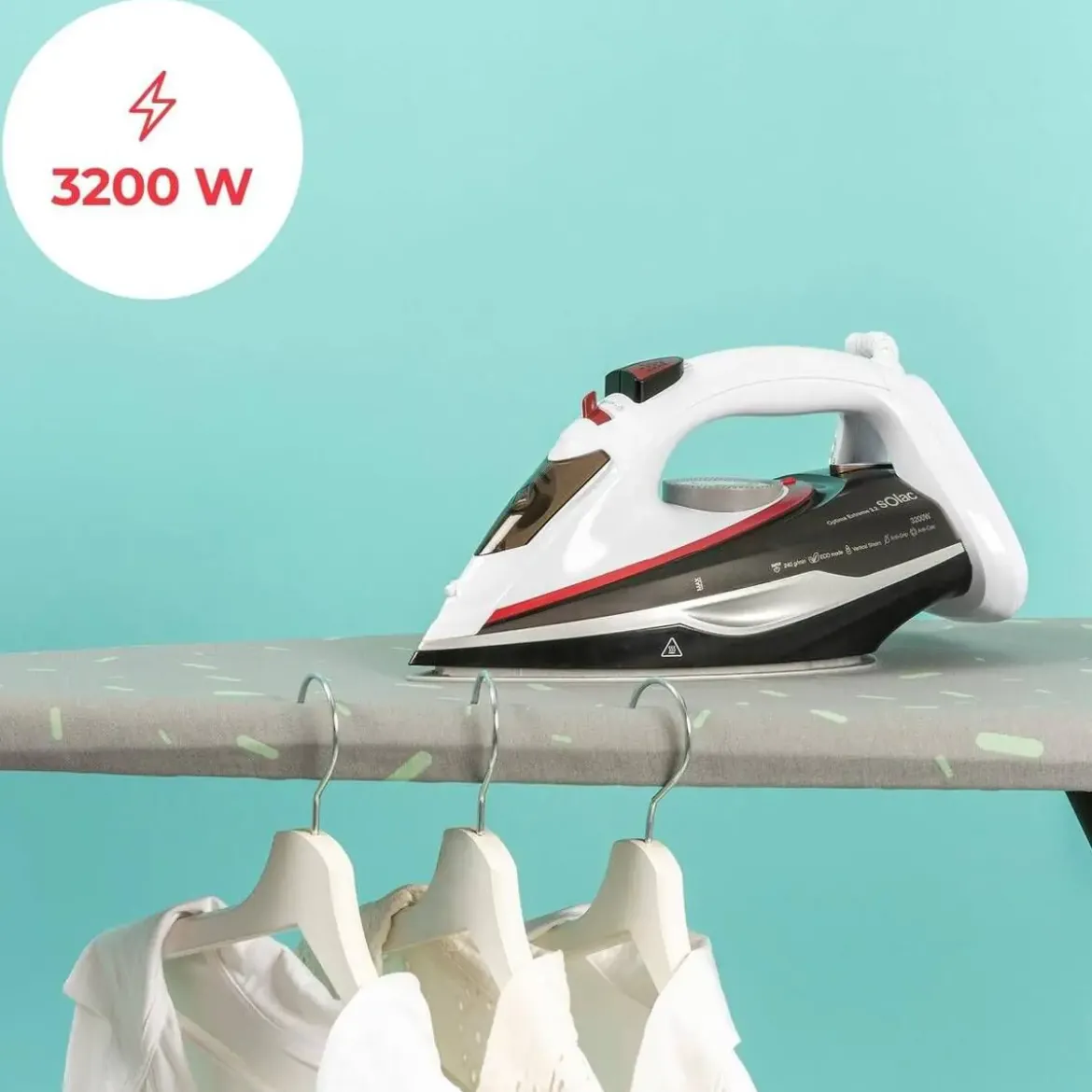 Plancha SOLAC S91872000 Optima Extreme 3.2 3200W Vapor 240g