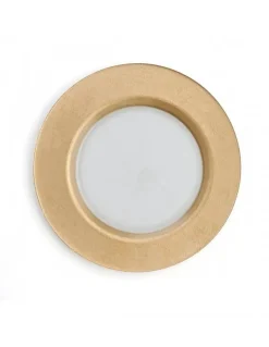 Plato de Presentación con Ala Oro Modelo Textura
