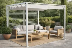 Pérgola Acero-Poliéster Color Blanco MB-200827