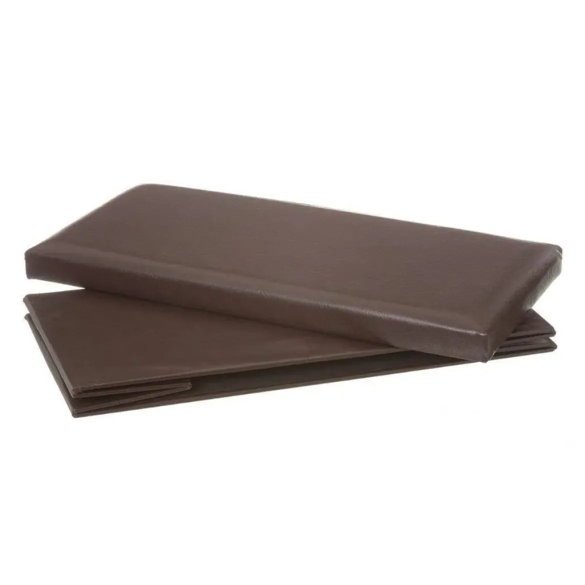 Puf Arcón Plegable de Polipiel en Chocolate 76x38 cm
