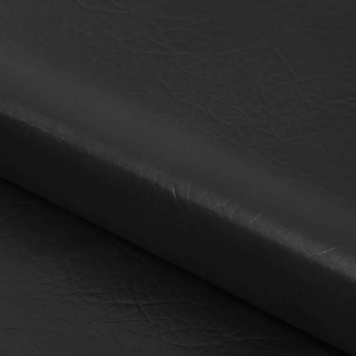Puf Arcón Plegable de Polipiel en Negro 76x38 cm