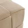 Puf Cuadrado Algodón-MDF Crema CORDUROY 22670001