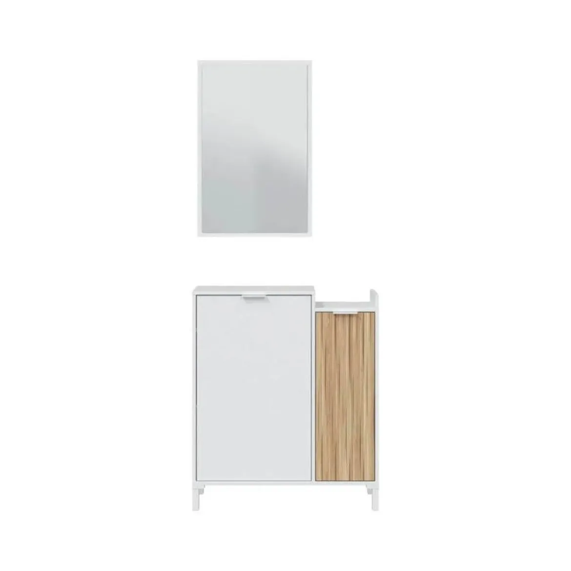 Recibidor con Espejo en Blanco Artik/ Natur ETHNA 0E6748A