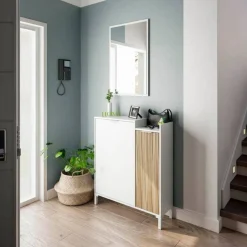 Recibidor con Espejo en Blanco Artik/ Natur ETHNA 0E6748A
