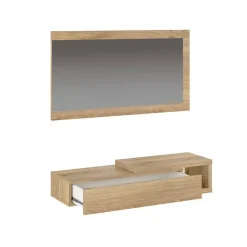 Recibidor Horizontal con Cajón y Espejo AURA