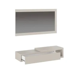 Recibidor Horizontal con Cajón y Espejo AURA