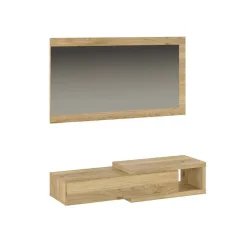 Recibidor Horizontal con Cajón y Espejo AURA