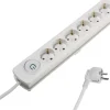 Regleta 1x6 Schuko 2,5 M Blanco VIVANCO EKLS6W2537649