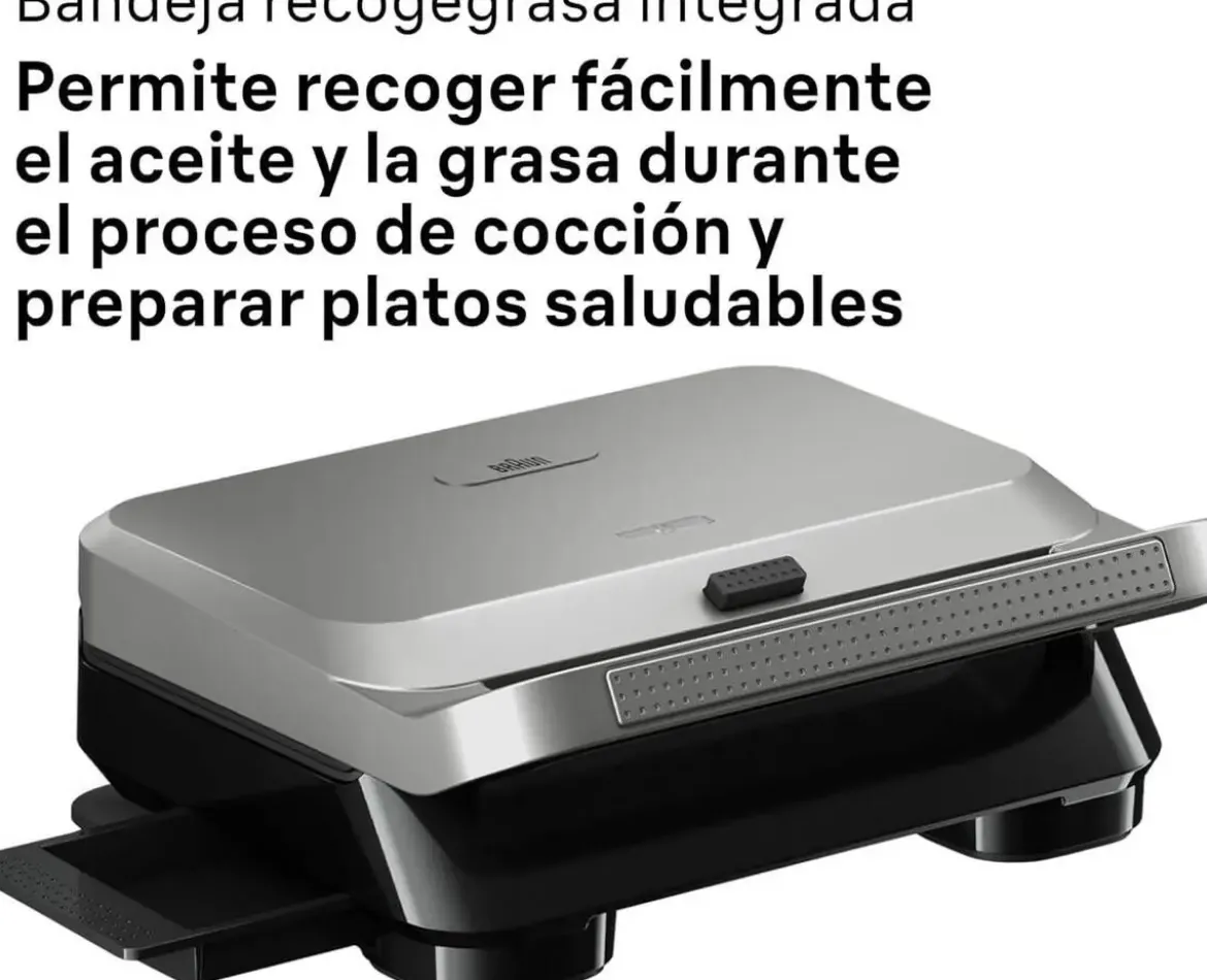 Sandwichera Grill y Gofrera 800W Placas Extraíbles BRAUN SM5006