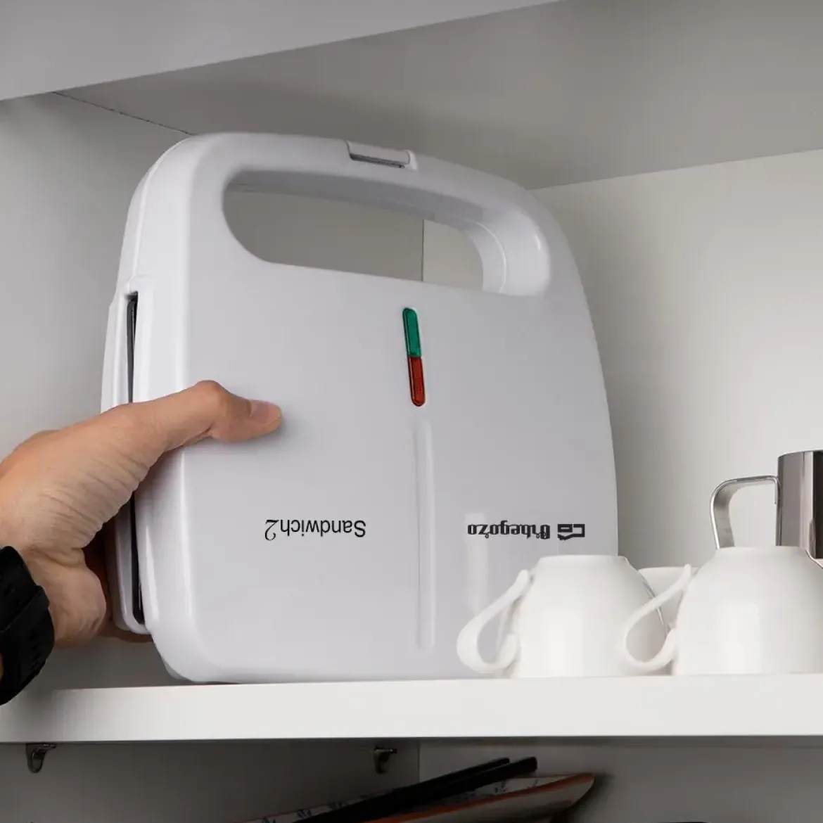 Sandwichera Orbegozo Antiadherente 700W Blanca SW4915