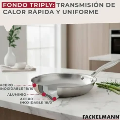 Sartén de Cocina Inox Profesional 28 cm VITA3 66272