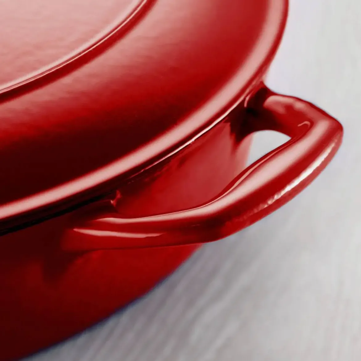 Sartén de Hierro Fundido Esmaltado de 30 cm con Tapa Roja 31700209