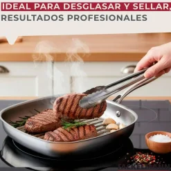 Sartén Grill 28 cm Acero Inoxidable Triply VITA3 66267