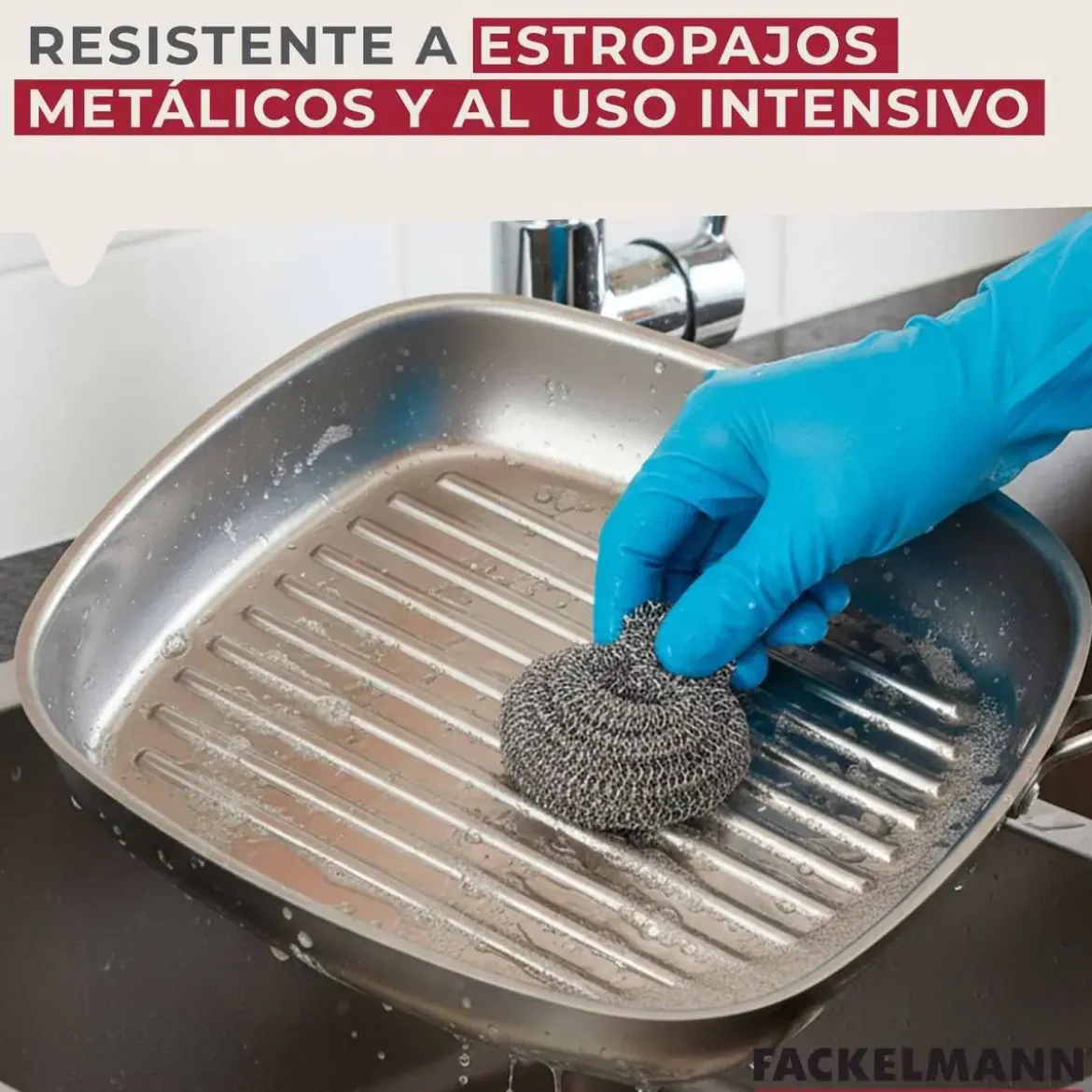 Sartén Grill 28 cm Acero Inoxidable Triply VITA3 66267