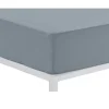 Sábana Bajera Ajustable Color Acero Cama de 90