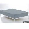 Sábana Bajera Ajustable Color Acero Cama de 135