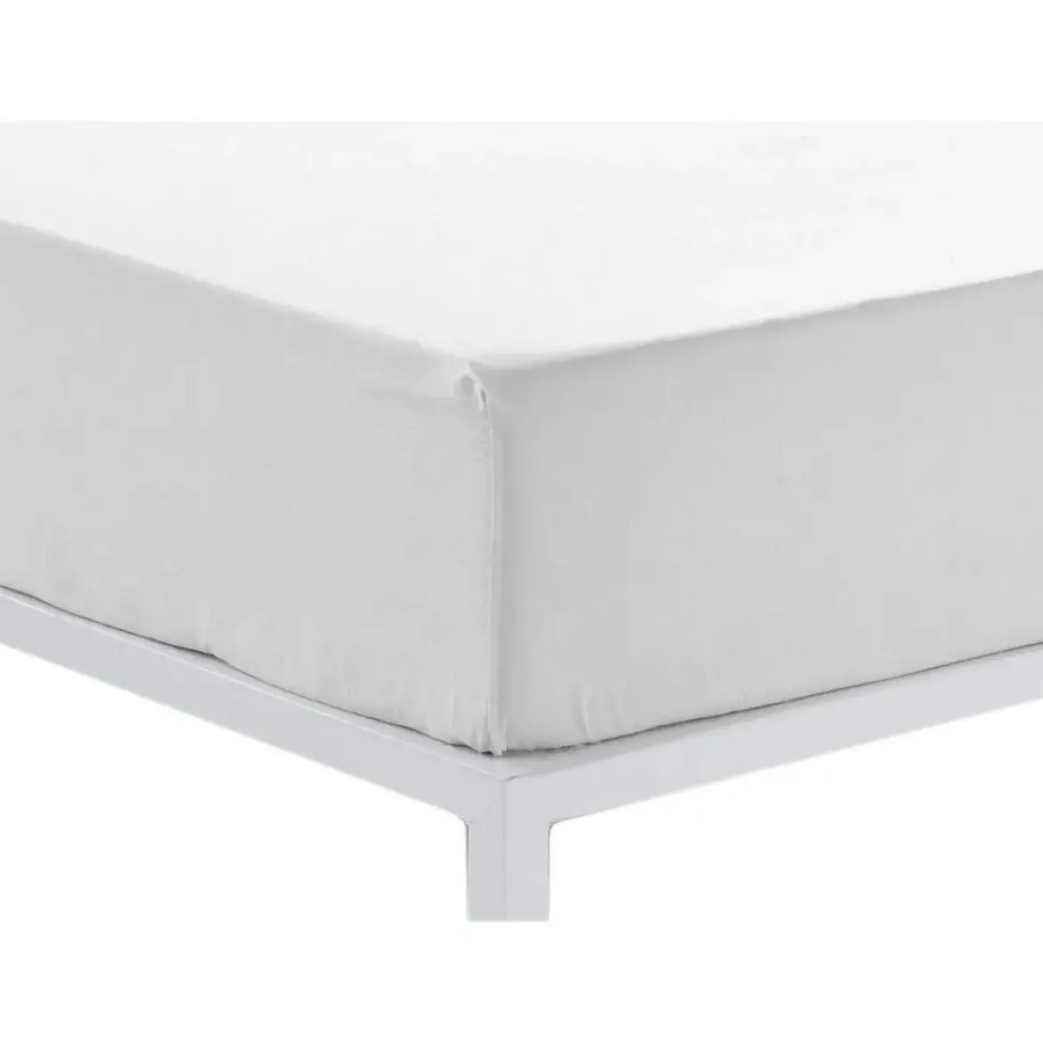 Sábana Bajera Ajustable Color Blanco Cama de 105
