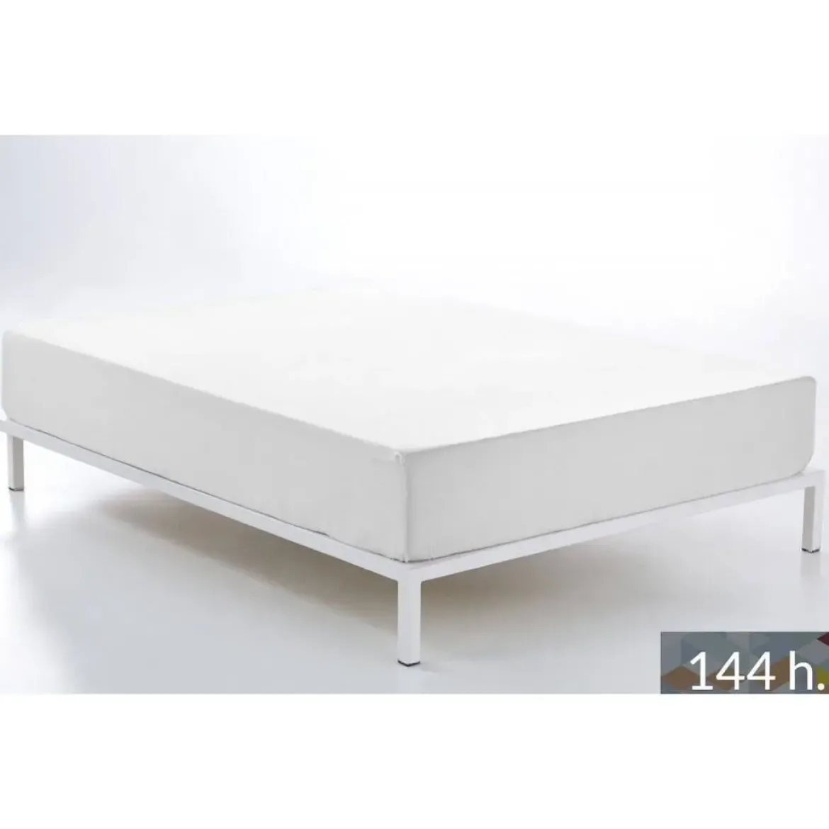 Sábana Bajera Ajustable Color Blanco Cama de 105