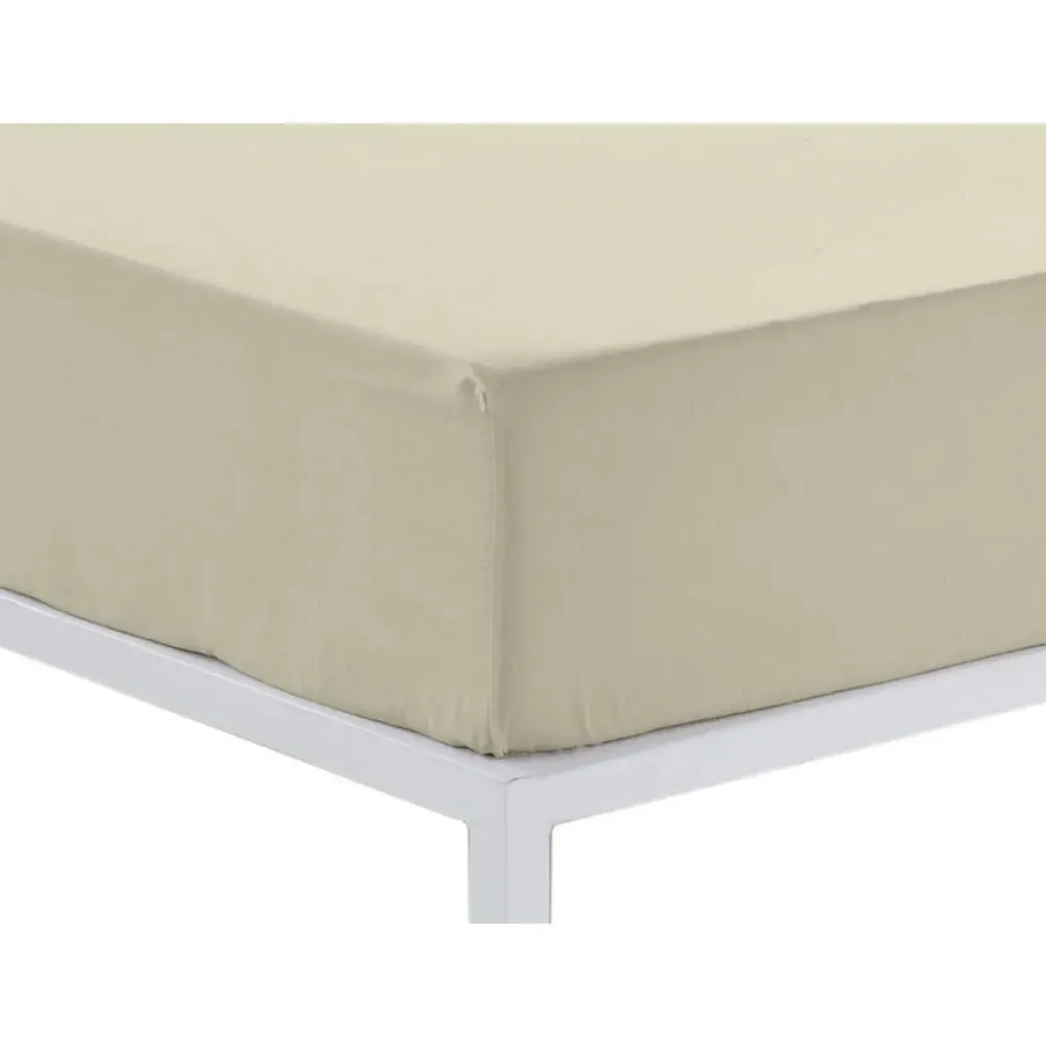 Sábana Bajera Ajustable Color Piedra Cama de 150