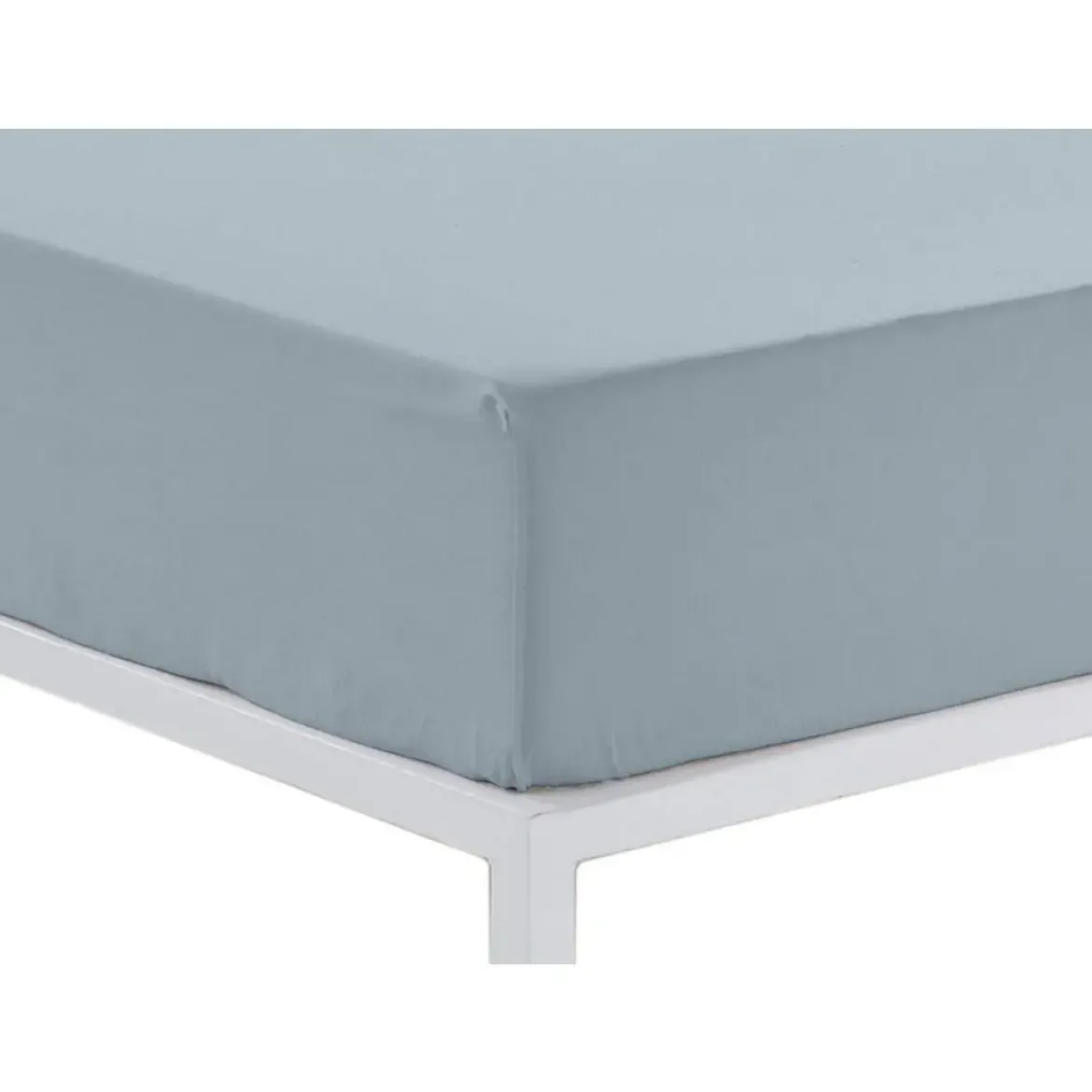 Sábana Bajera Ajustable Color Plata Cama de 150