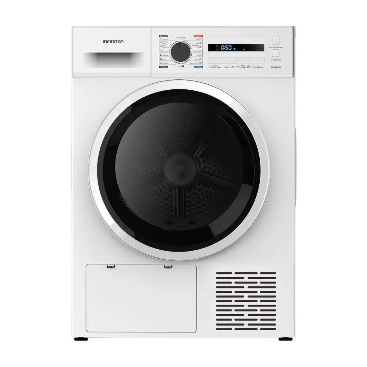 Secadora Bomba de Calor 8 kg Clase B Motor Inverter INFINITON SDBC8EWN