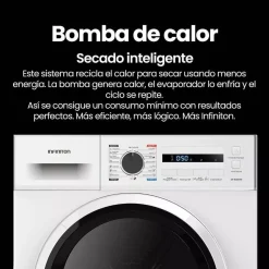 Secadora Bomba de Calor 8 kg Clase B Motor Inverter INFINITON SDBC8EWN