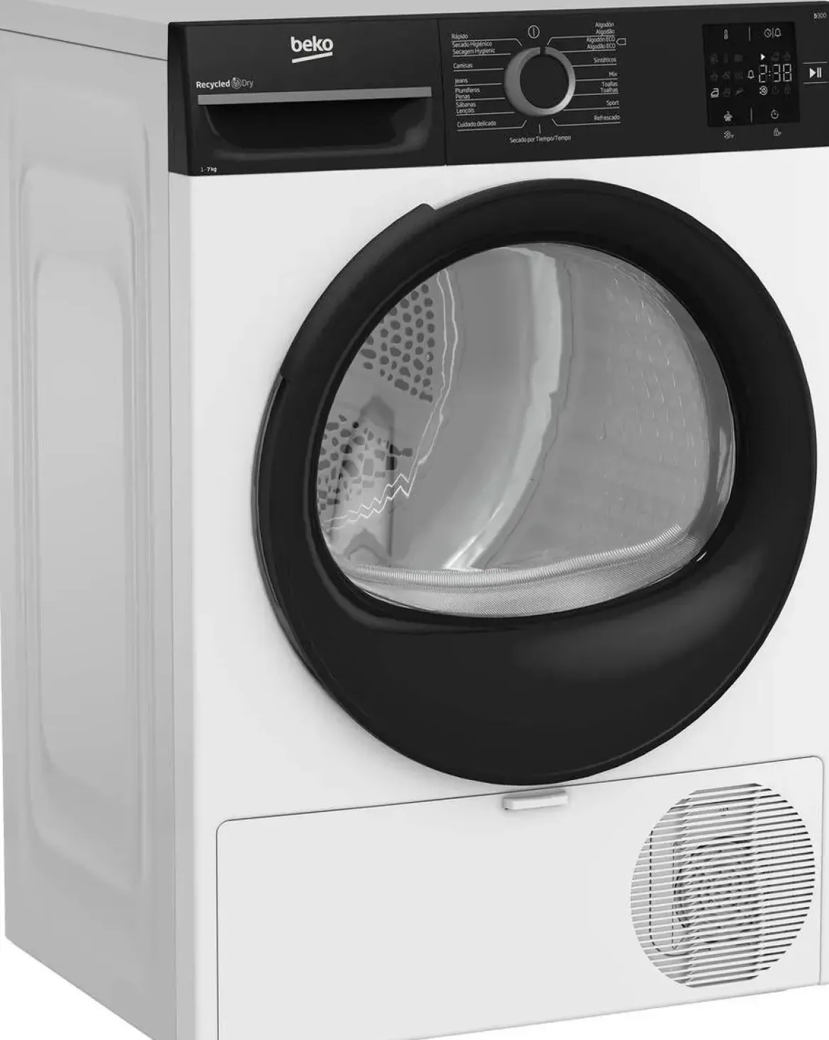 Secadora de Bomba de Calor 7 kg Clase E BEKO BM3T37230W OptiSense