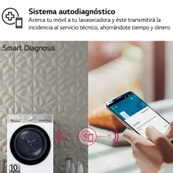 Secadora LG 9 kg Bomba Calor A++ Cristal RH90V5AV6N