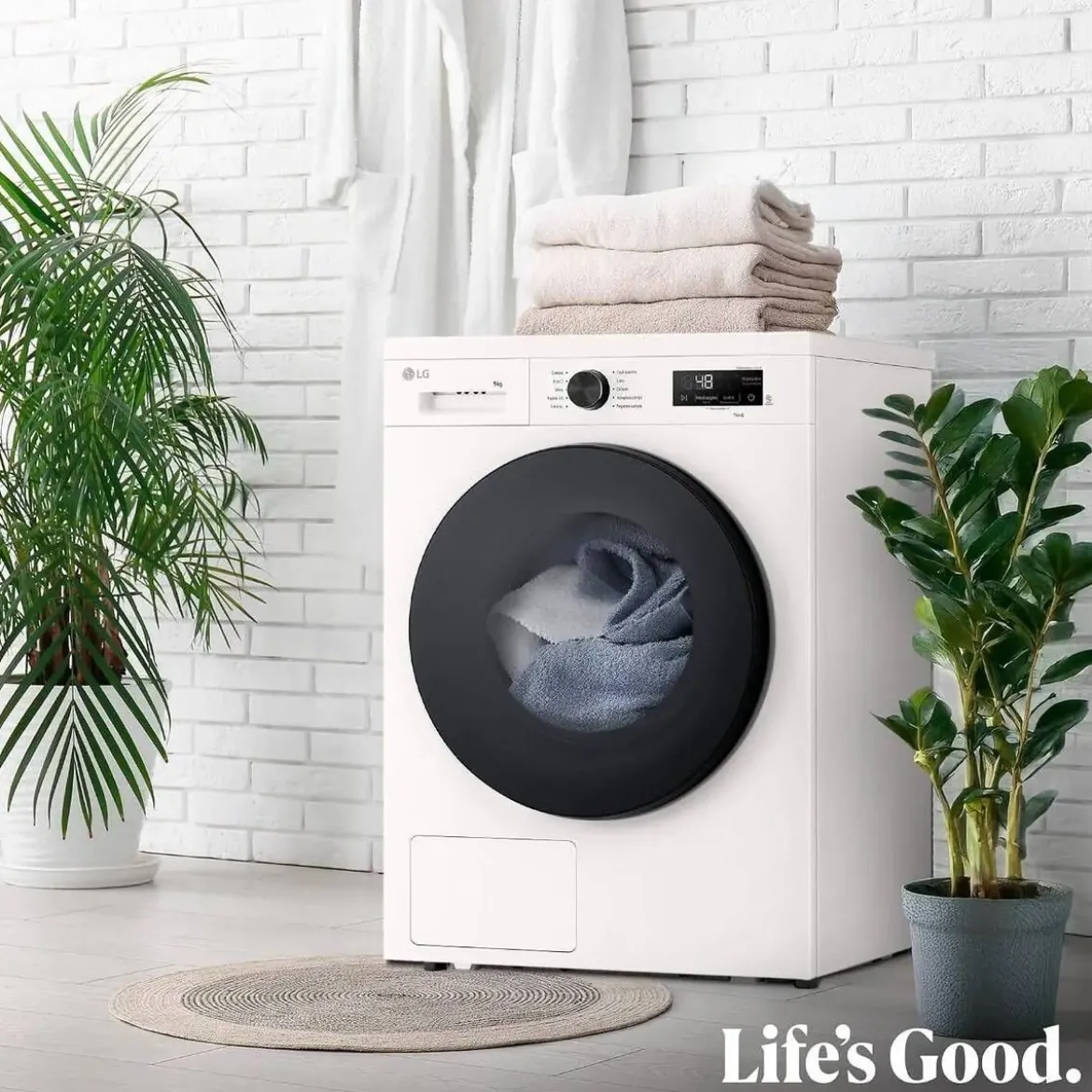 Secadora LG 9 kg con Bomba de Calor y Wi-Fi ThinQ RHX1009NWB