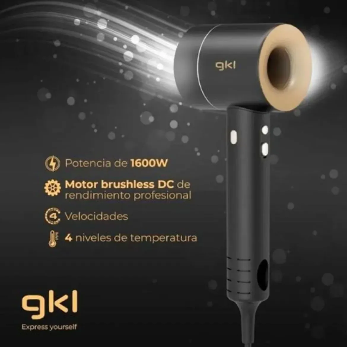 Secador de Pelo GKL Onyx Sense 1600 W