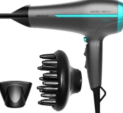 Secador de Pelo Iónico Profesional 2300 W BAMBA IONICARE 5200 AURA BLACK CECOTEC 4201