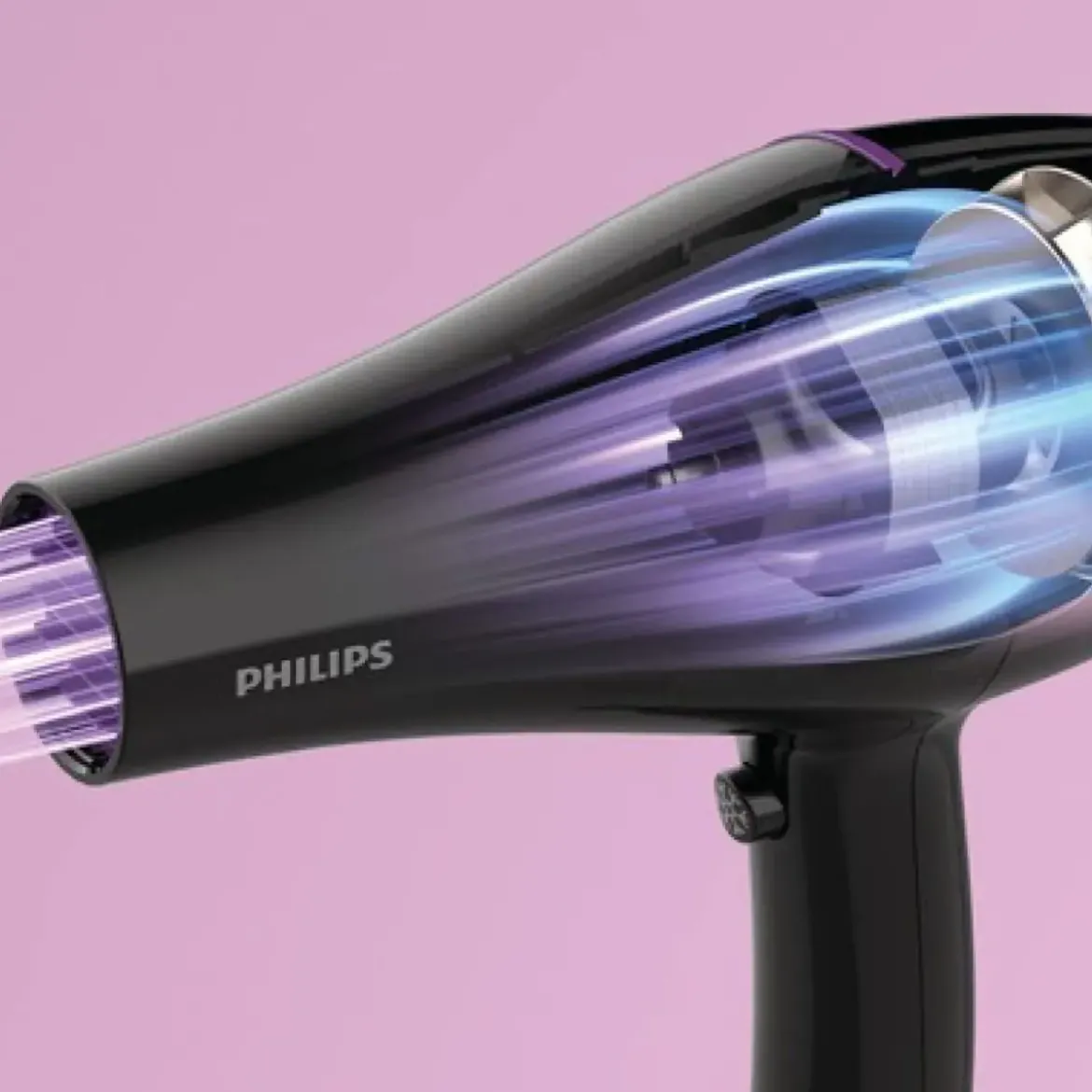 Secador PHILIPS 2200w AC Ionico Profesional con Difusor y Negro BHD274/00