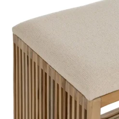 Set 2 Banquetas Altas de Madera de Teca Natural Reciclada 614742