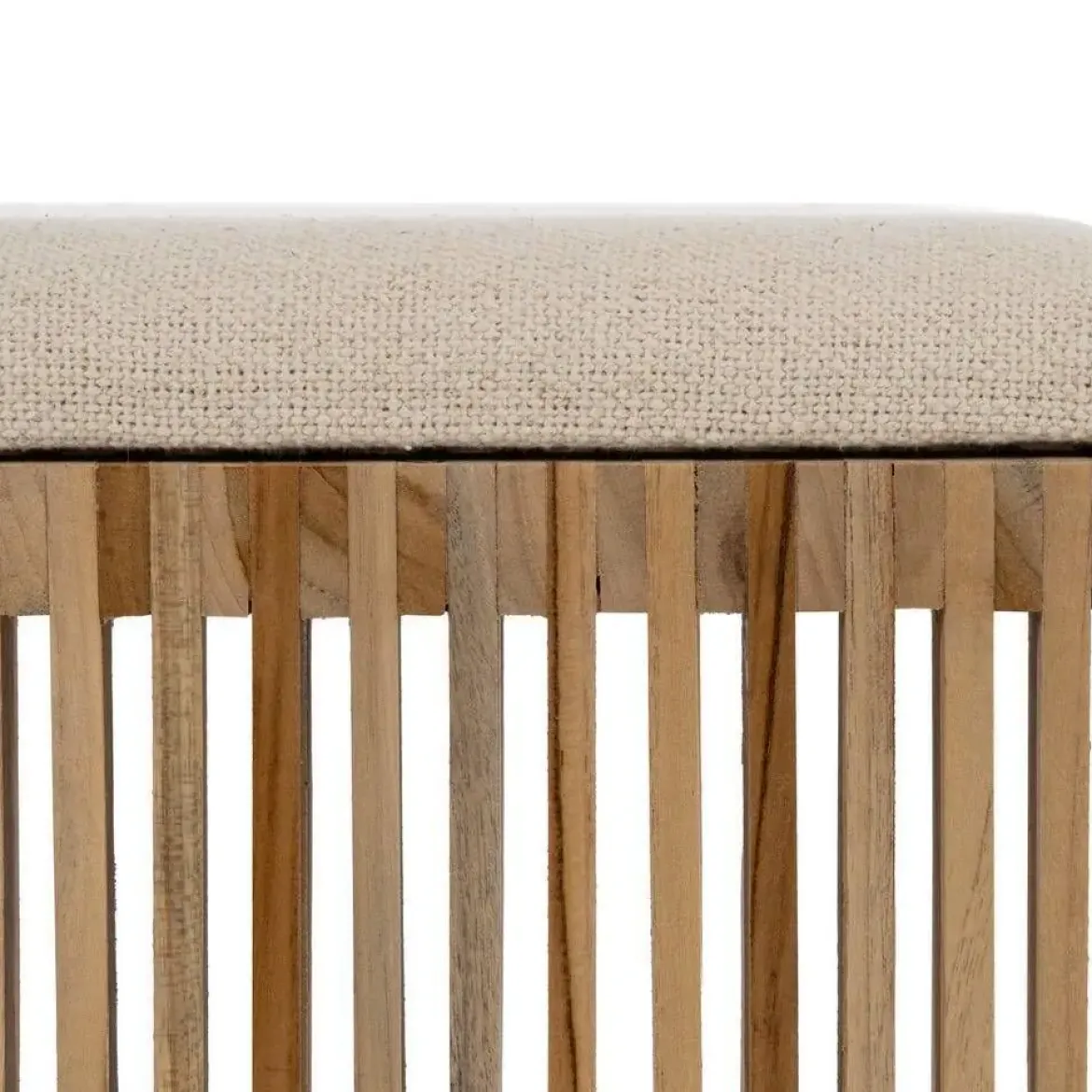 Set 2 Banquetas Altas de Madera de Teca Natural Reciclada 614742