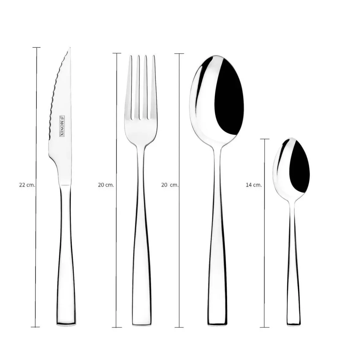 Set 24 cubiertos con Cuchillo Chuletero SIENA