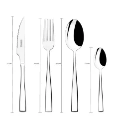 Set 74 cubiertos con Cuchillo Chuletero SIENA