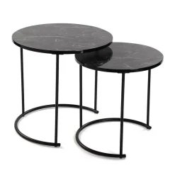 Set de 2 Mesas Nido en Color Negro 18790771