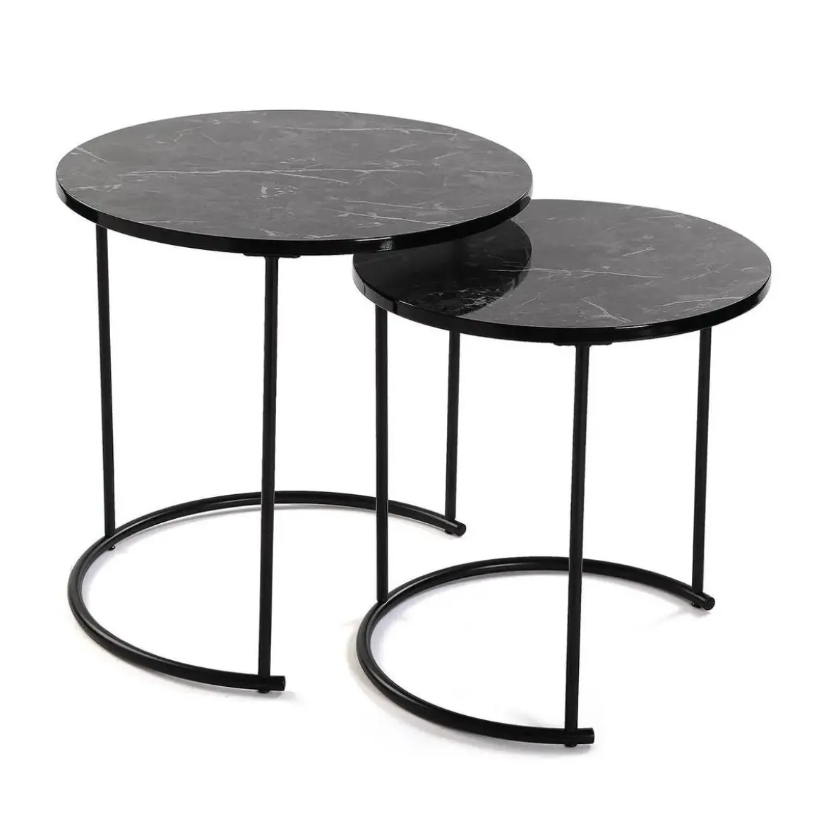 Set de 2 Mesas Nido en Color Negro 18790771
