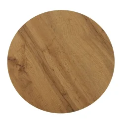 Set de 2 Mesitas Auxiliares de superfie de Madera MDF y Patas de Metal Negras 20880115