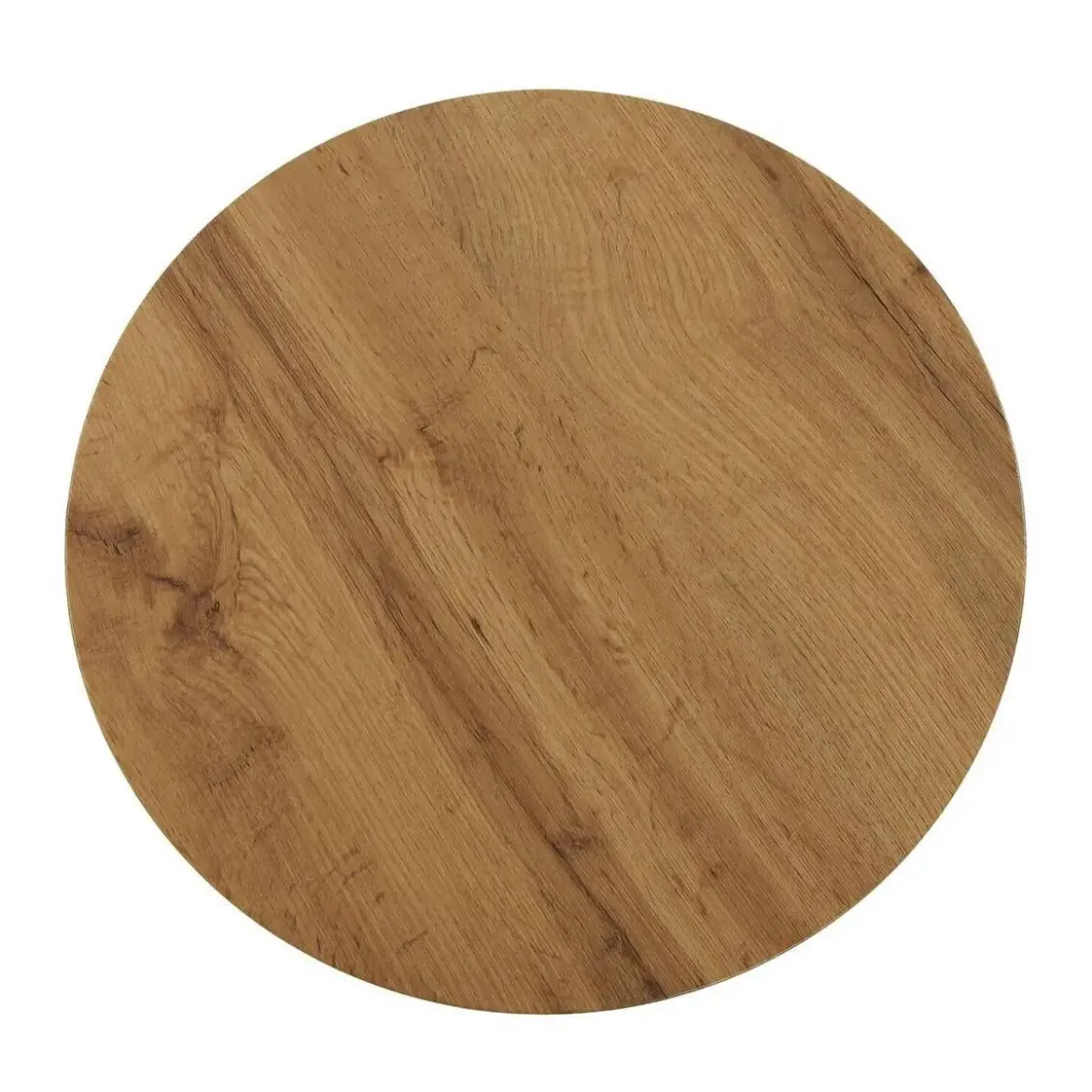 Set de 2 Mesitas Auxiliares de superfie de Madera MDF y Patas de Metal Negras 20880115
